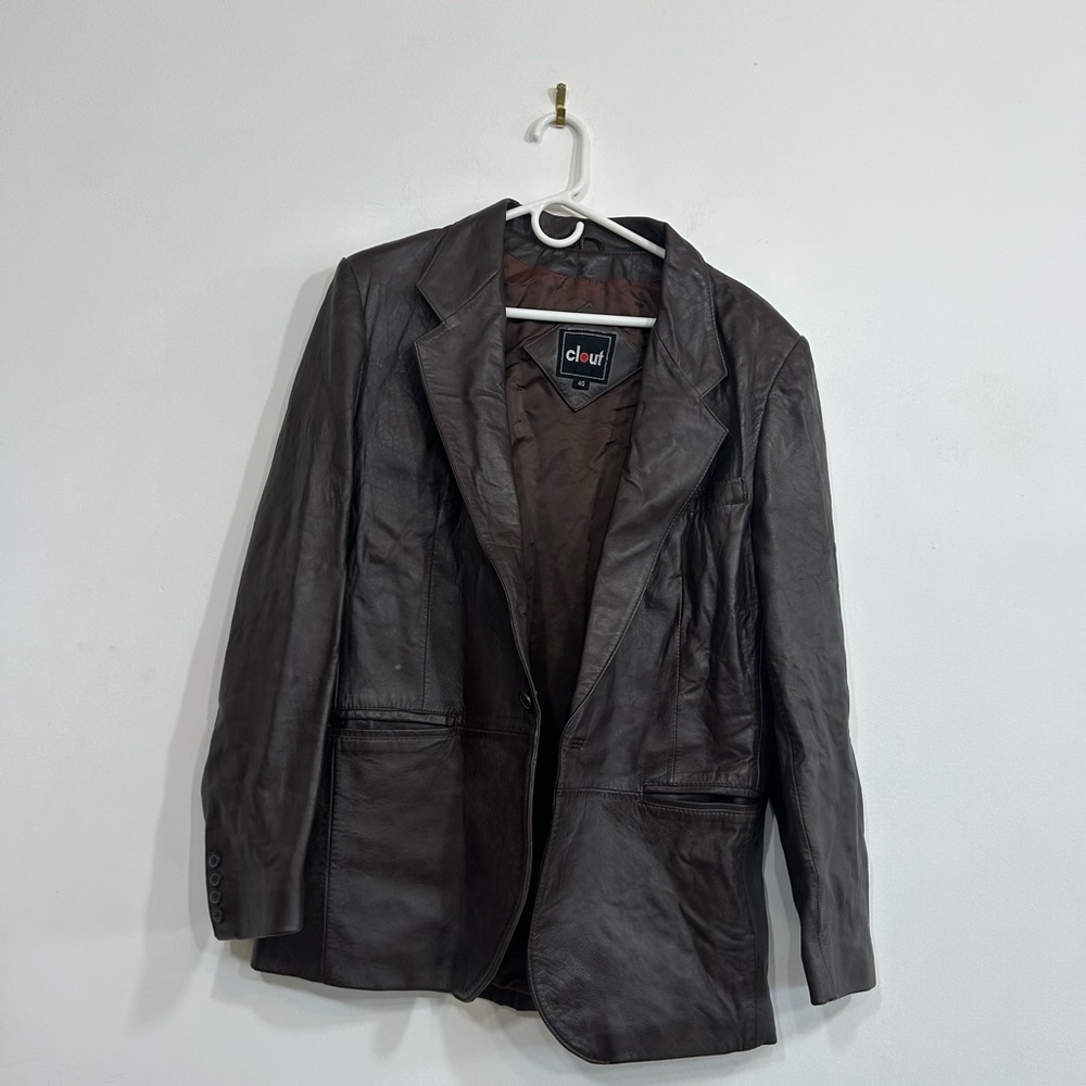 Vintage Men’s Brown Leather Jacket Size 40